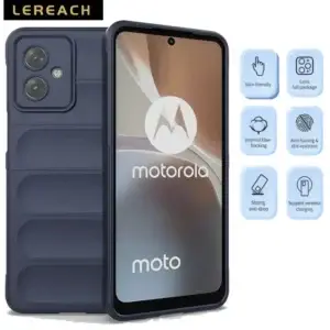 Lereach For Motorola Moto G54 Mobile Cover Liquid Silicone Skin-Friendy Concave-Panel Back Cover